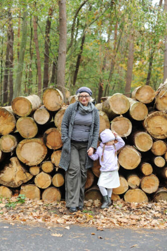 Fotoshooting Hardter Wald Herbst Mode für Frauen mit Größe 46