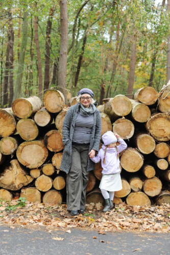 Fotoshooting Hardter Wald Herbst Mode für Frauen mit Größe 46