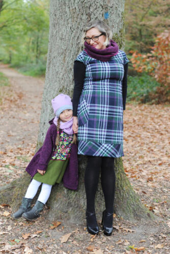 Fotoshooting Hardter Wald kariertes Kleid